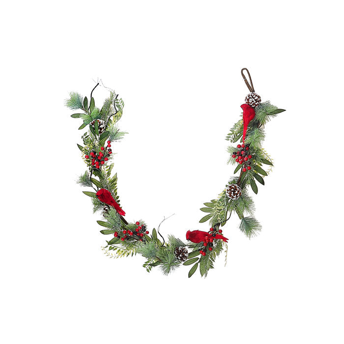 Cardinal And Pinecone Garland