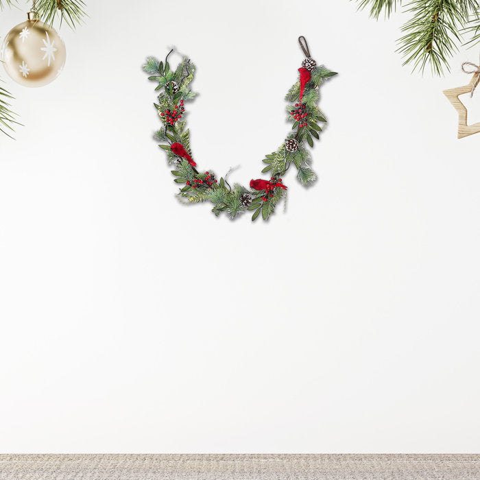 Cardinal And Pinecone Garland