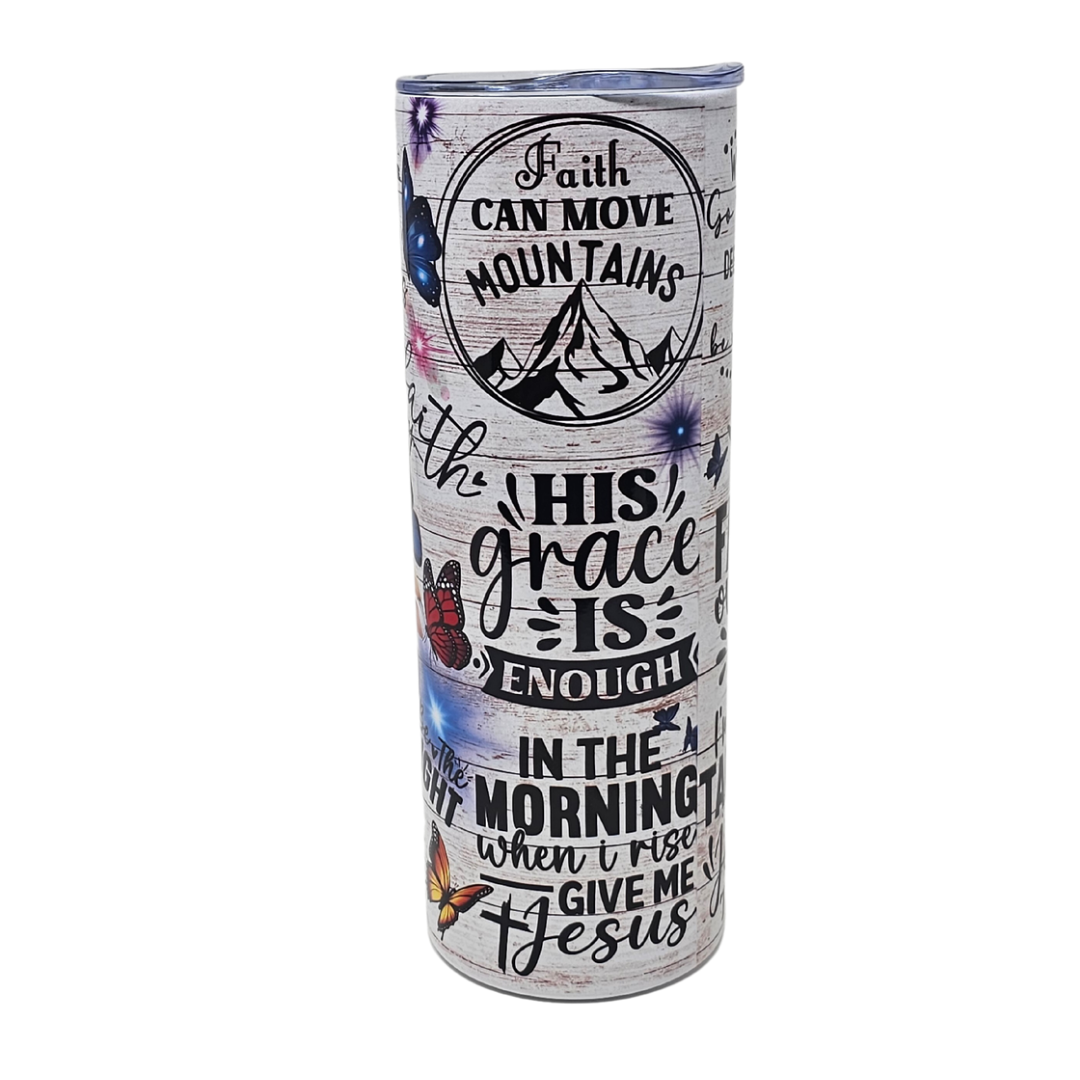 Rooted In Christ Insulated Tumbler With Straw