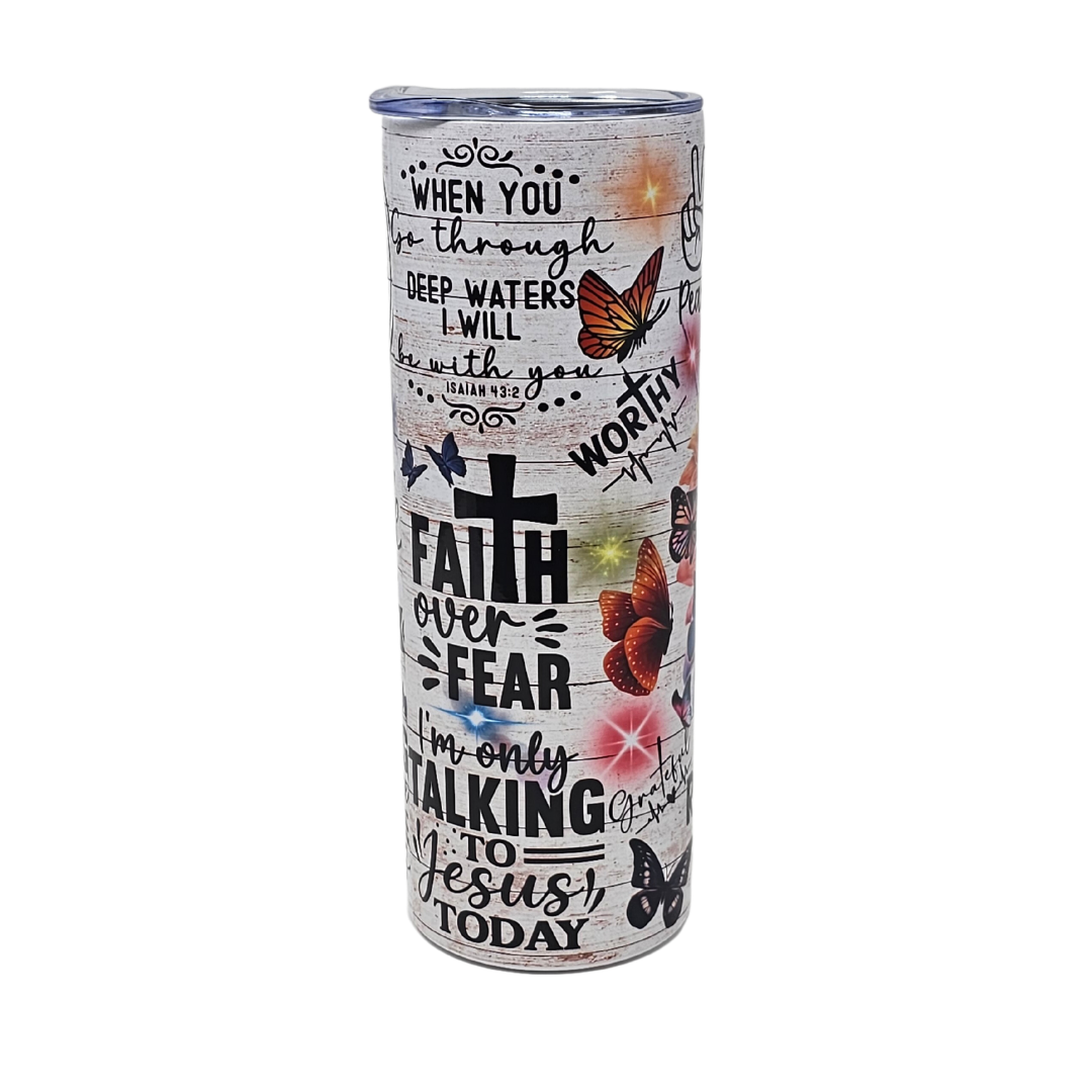 Rooted In Christ Insulated Tumbler With Straw