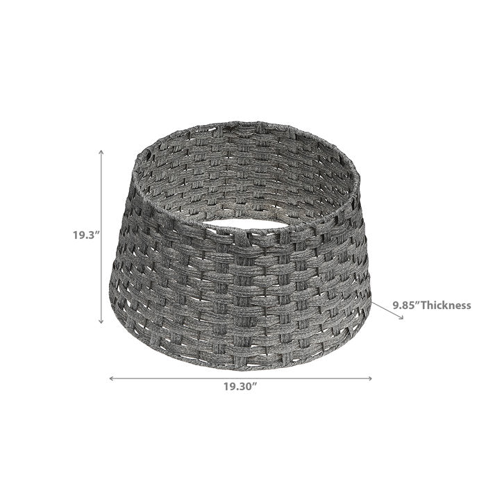 Basketweave Tree Collars Available in Red and Grey