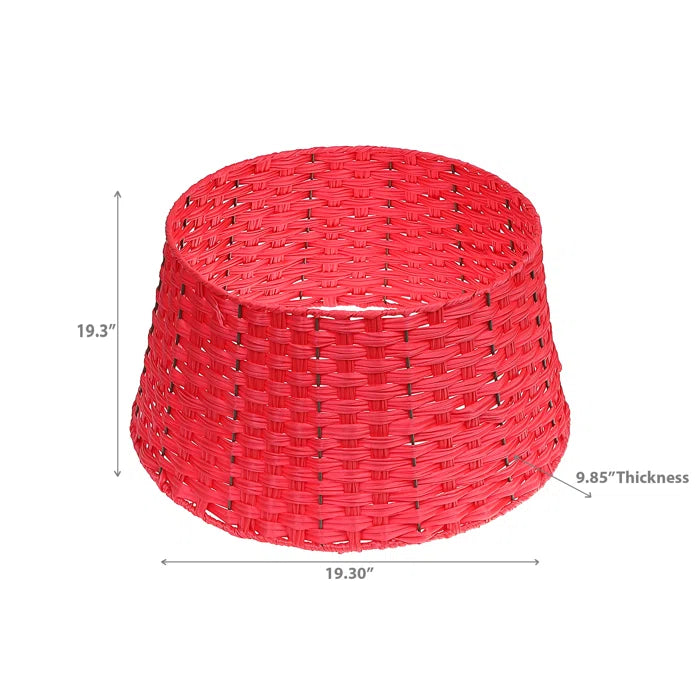 Basketweave Tree Collars Available in Red and Grey