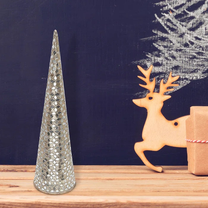 18″ Cone Tree Champagne Diamond