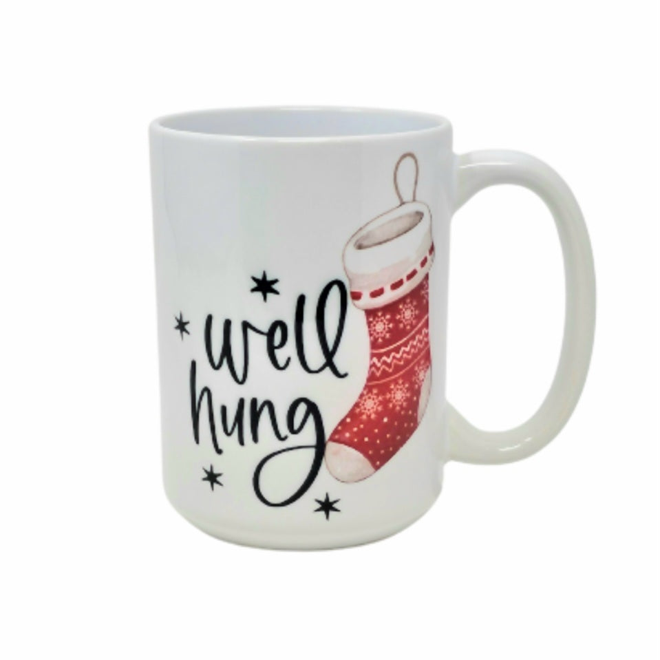 Well Hung Christmas Stocking Mug