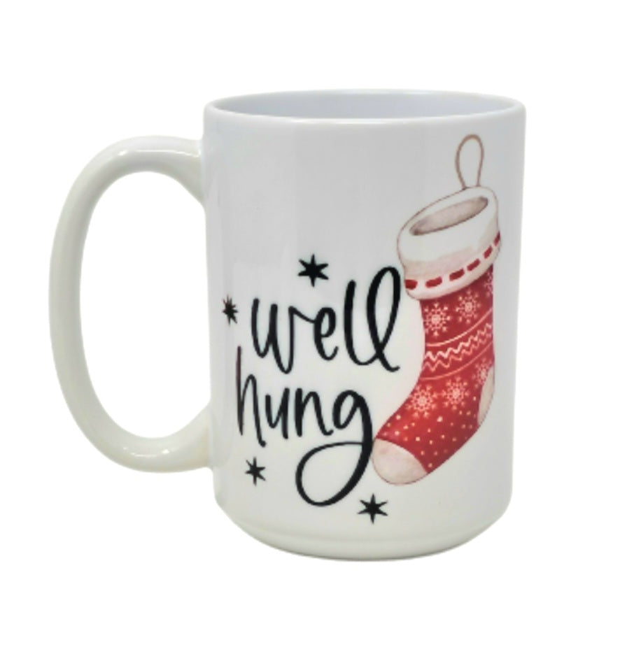 Well Hung Christmas Stocking Mug