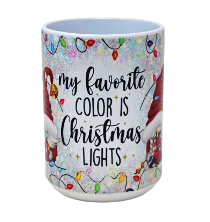 My Favorite Colour Is Christmas Lights Mug