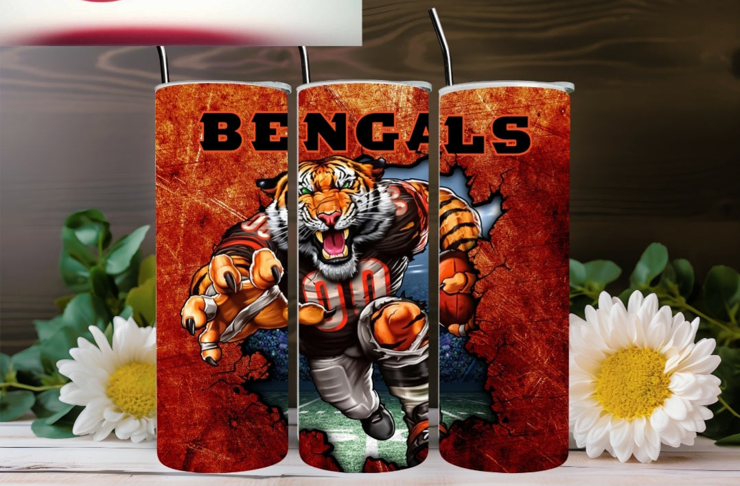 Cincinnati Bengals Insulated Tumbler With Straw