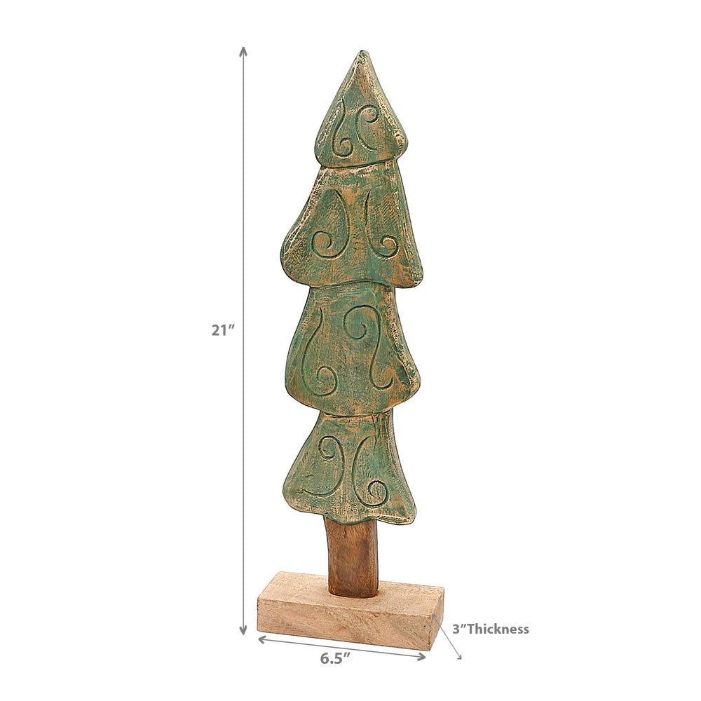 Christmas Mango Wood Christmas Tree Accent