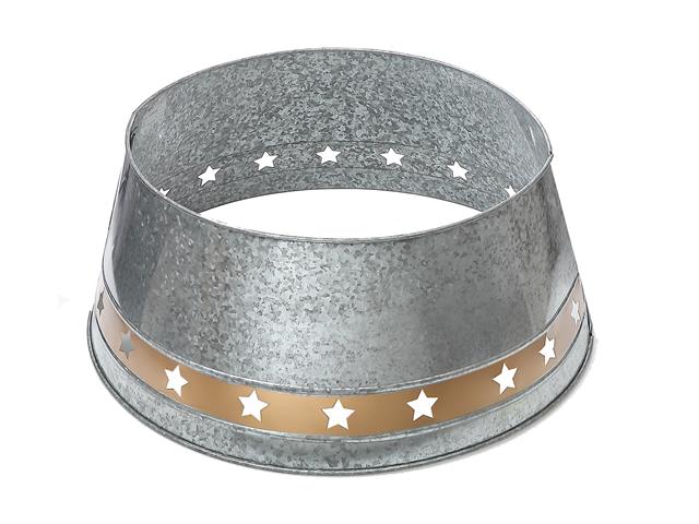 Galvanized Metal Tree Collar With Stars