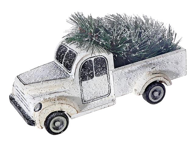 Wooden White Truck With Tree