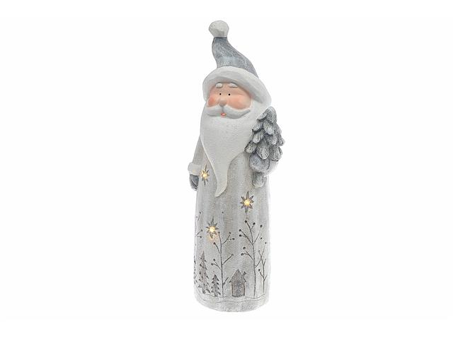 Christmas Led Magnesia Santa Holding Tree