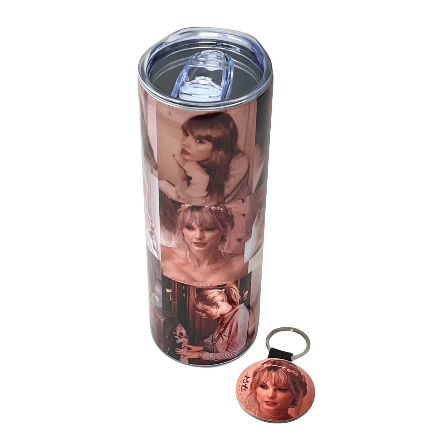 Taylor Swift Aesthetic Tumbler With Straw & Keychain Set