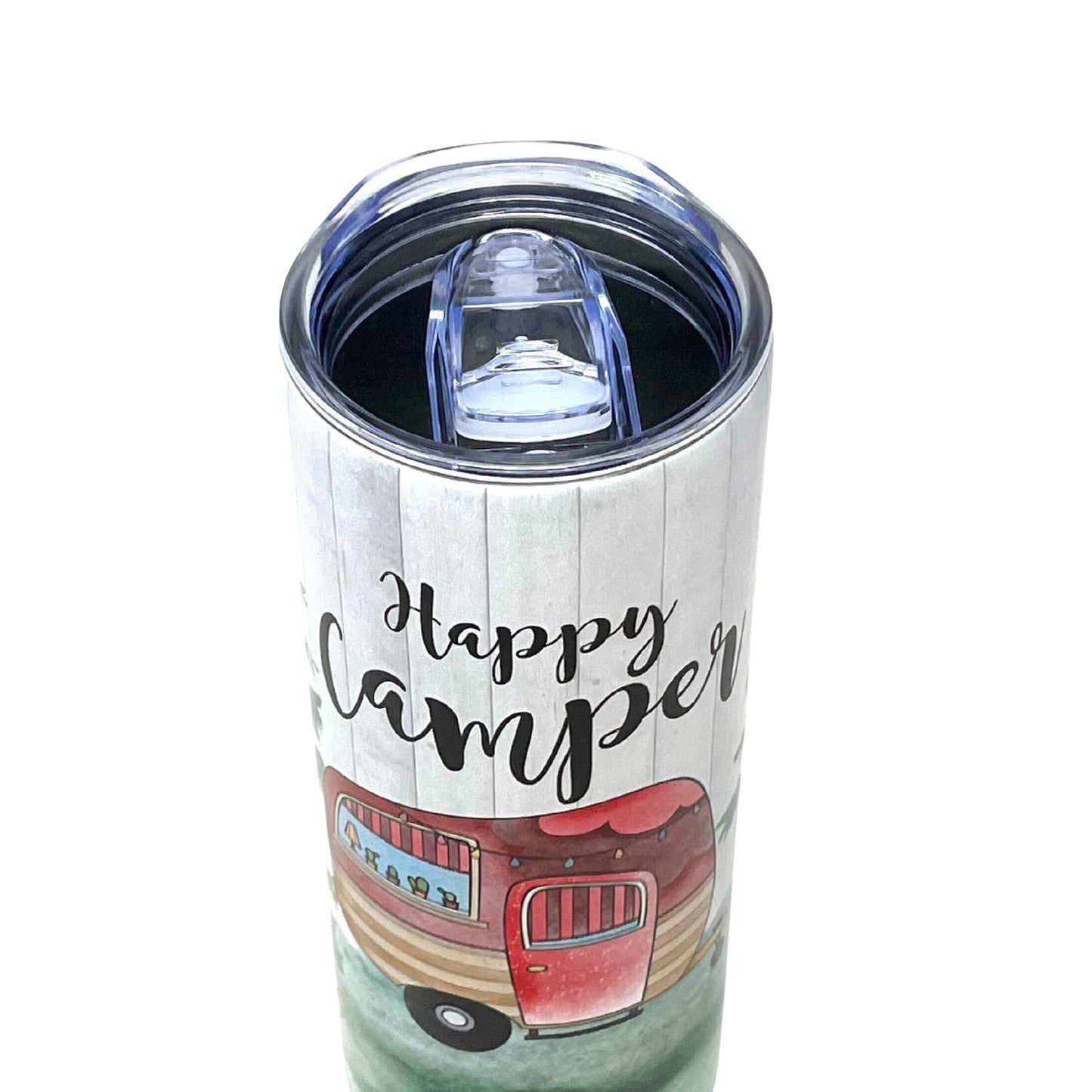 Happy Camper Insulated Tumbler With Straw