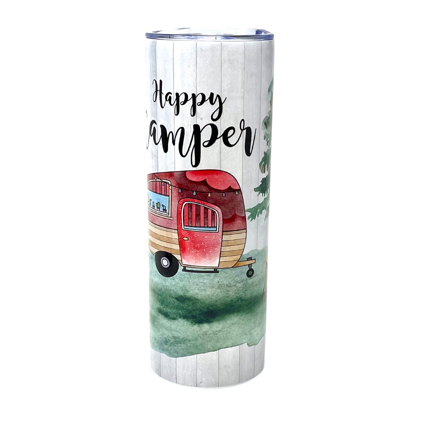 Happy Camper Insulated Tumbler With Straw