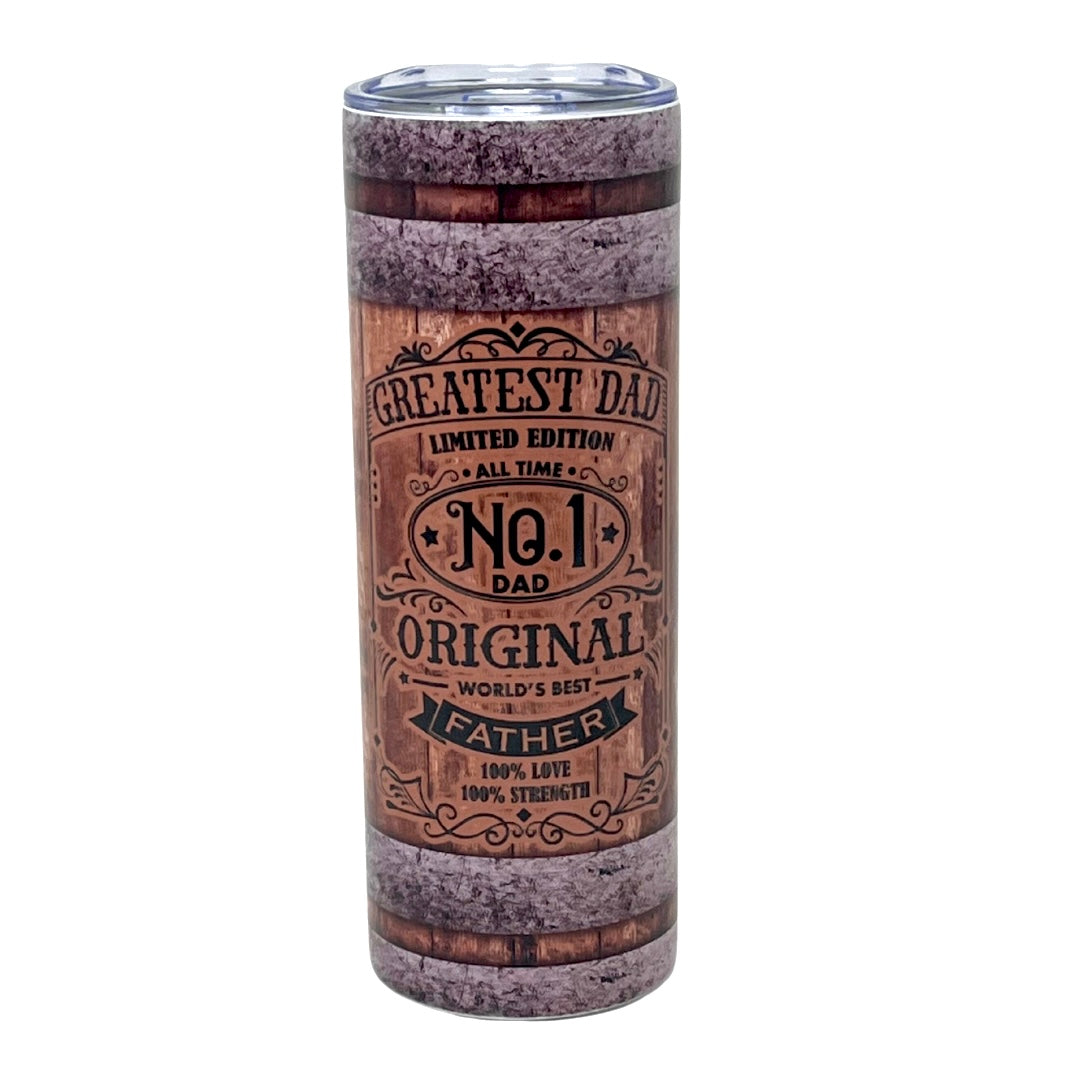 Greatest Dad Stainless Steel Insulated Tumbler With Straw