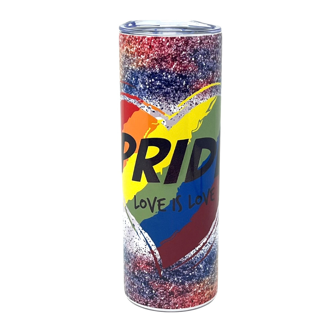Pride Love is Love Heart Insulated Tumbler With Straw