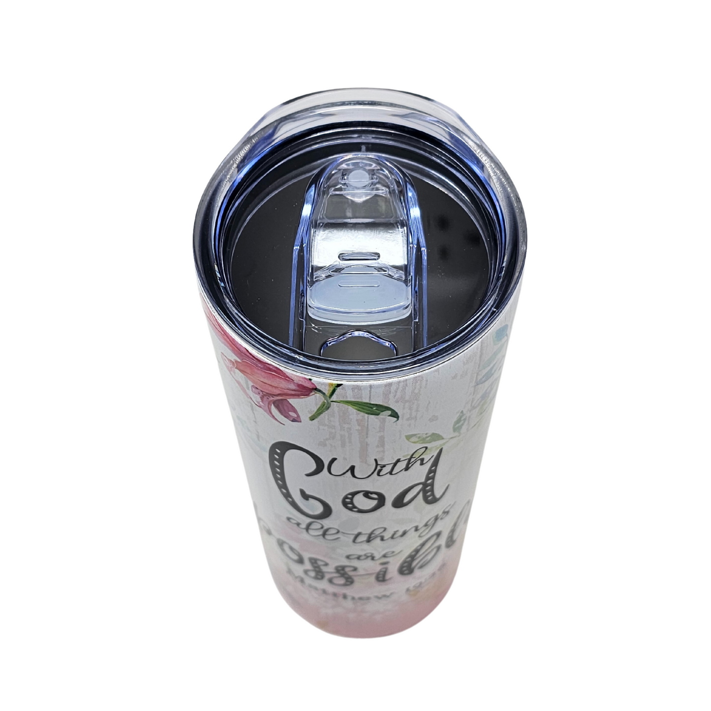 With God All Things Are Possible Insulated Tumbler With Straw