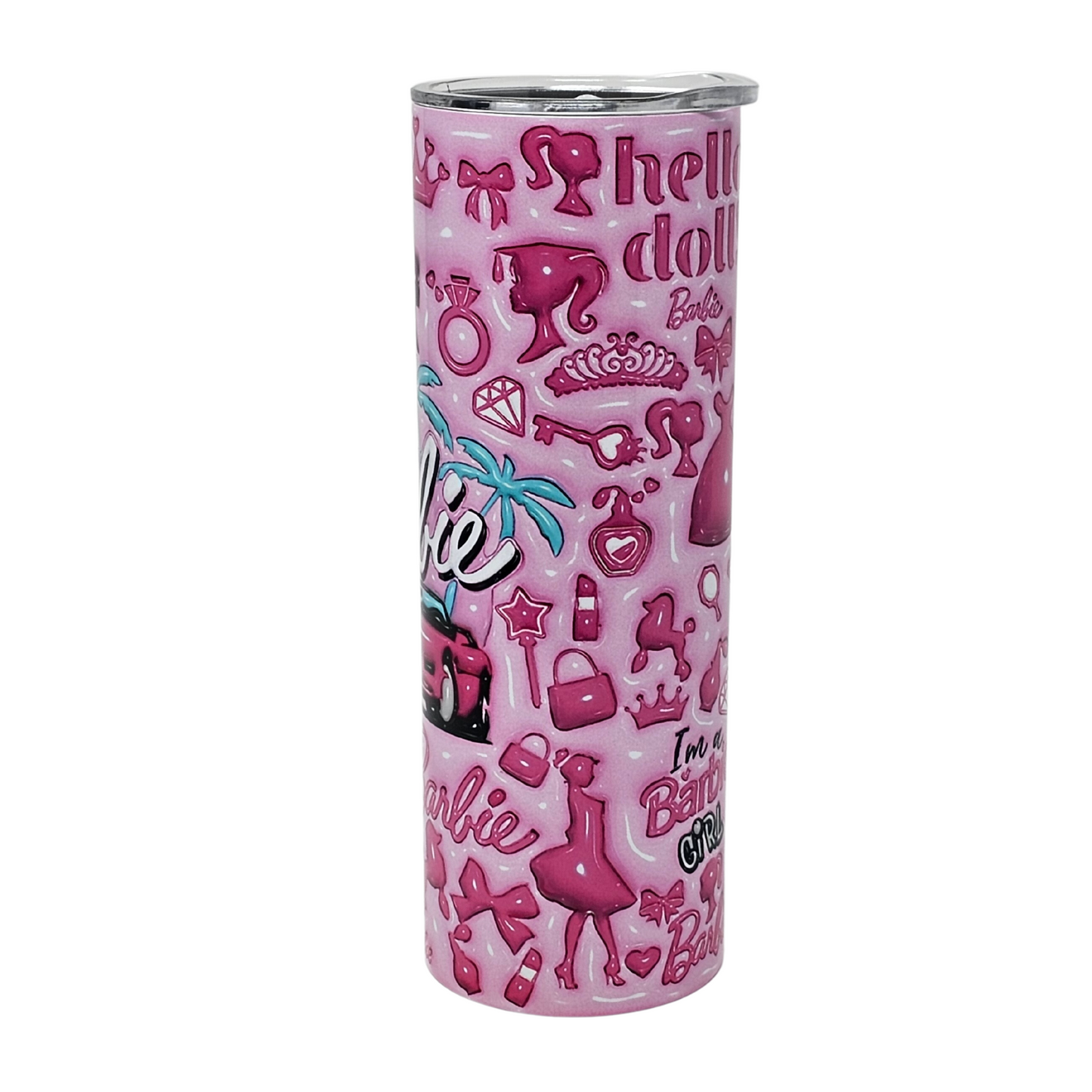 Dark Pink Barbie Insulated Tumbler With Straw