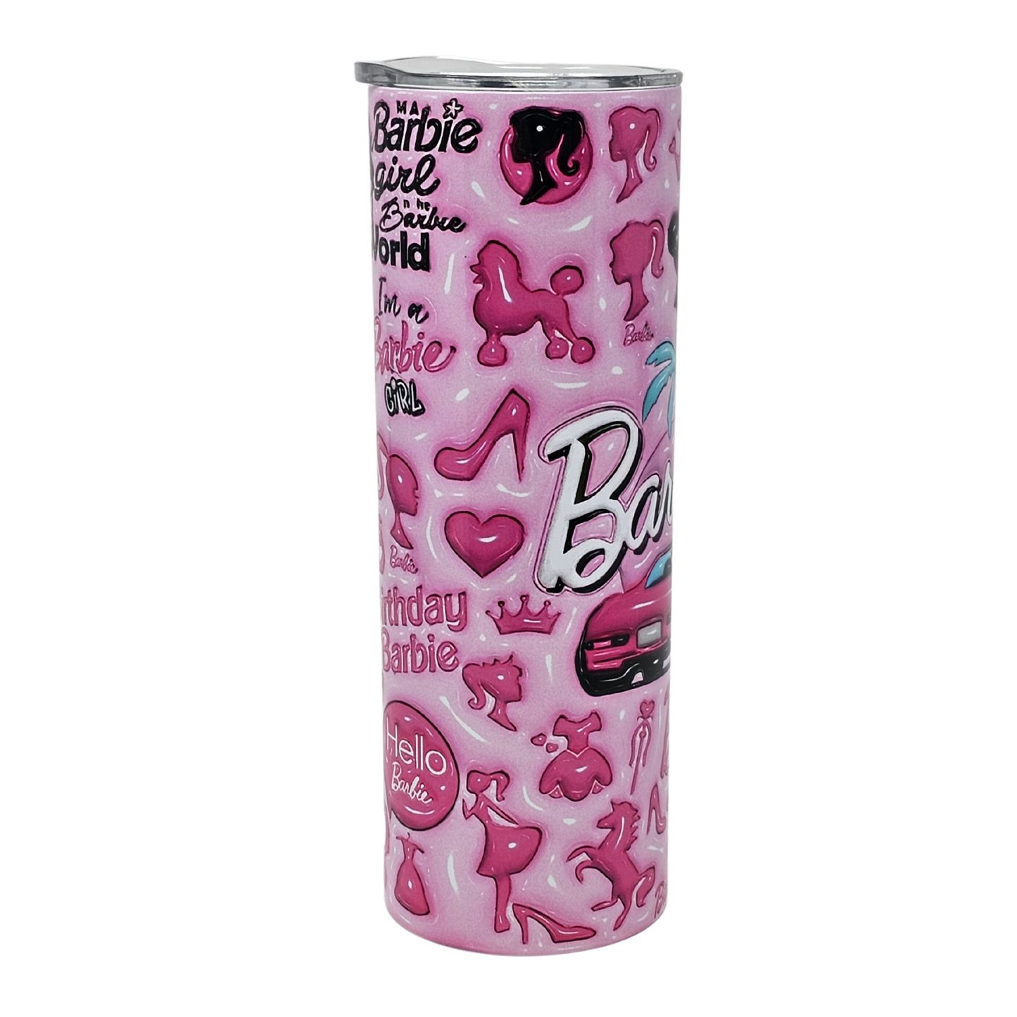 Dark Pink Barbie Insulated Tumbler With Straw