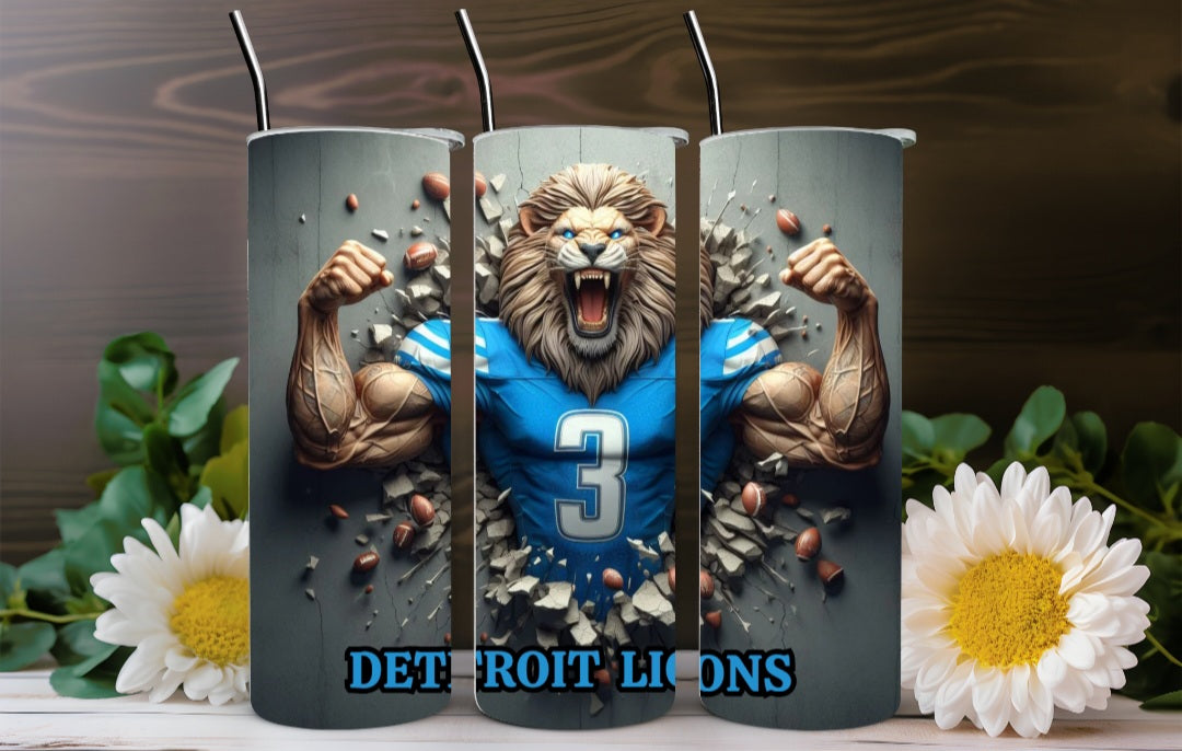Detroit Lions Insulated Tumbler With Straw