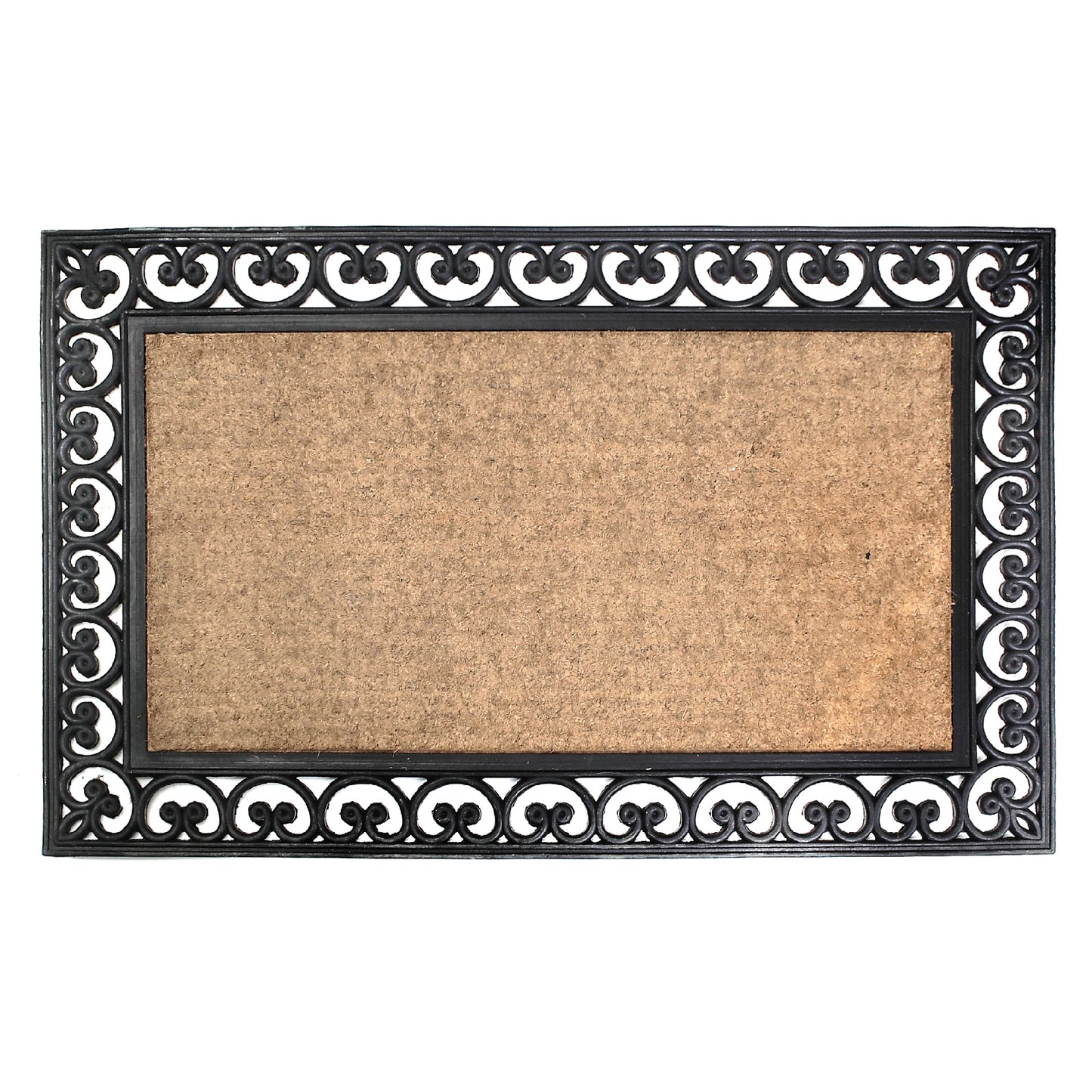 Rubber And Coir Brush Mat (Rect - Natural) (30 X 48)