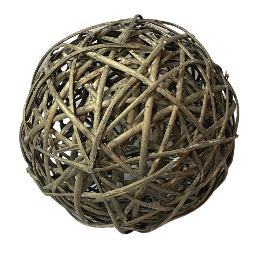 XL Brown Willow Ball Decor