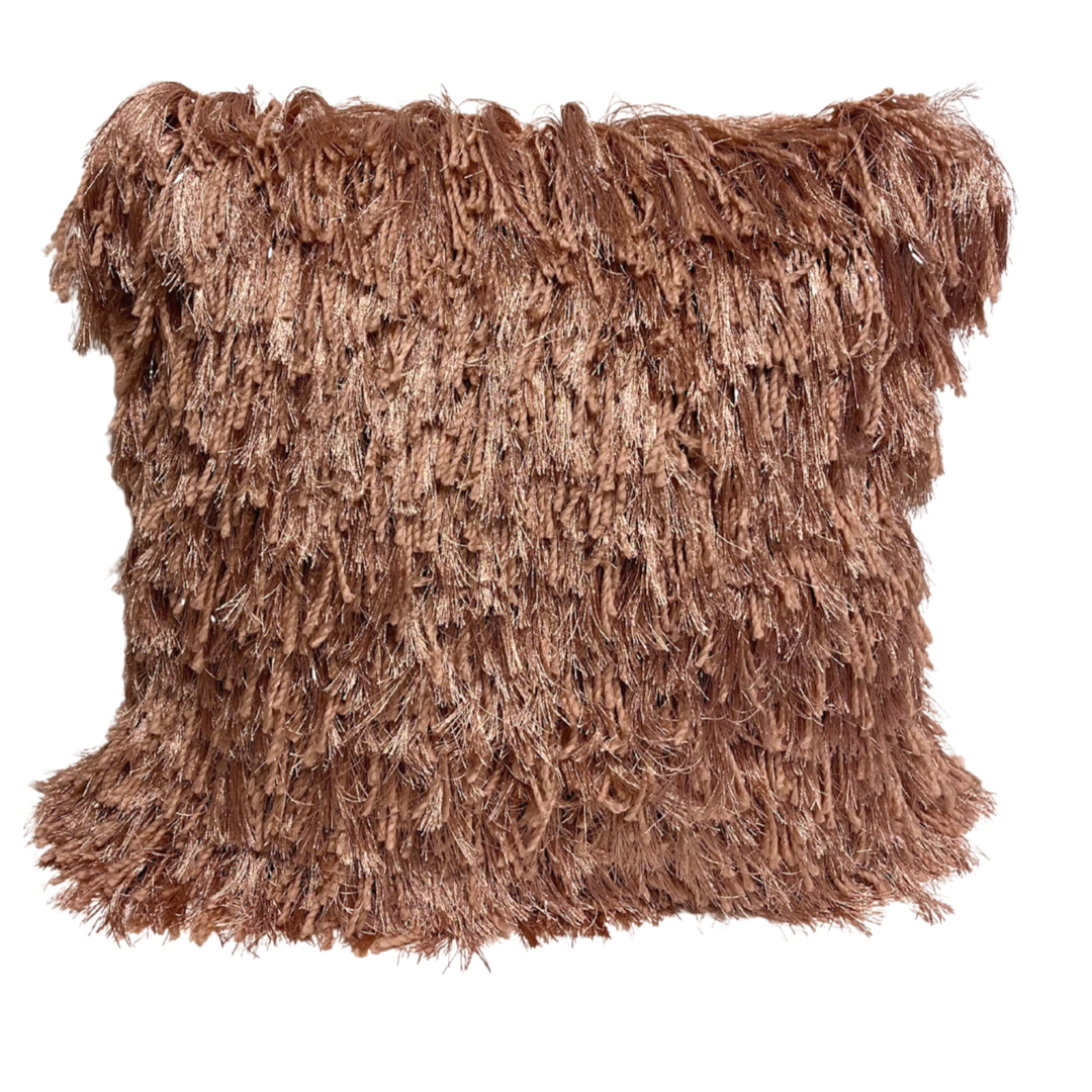 Blush Furry Decorative Cushion