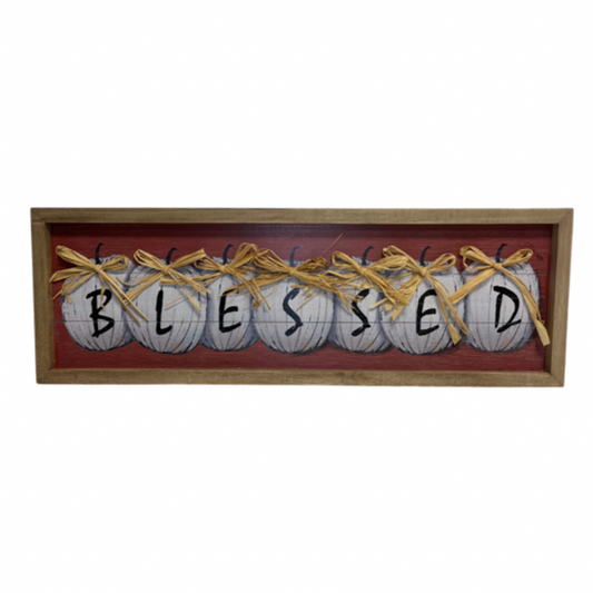 Blessed Wall Art With Ribbon