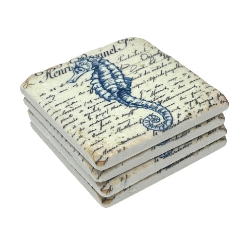 Seahorse Coaster Set - Set Of 4