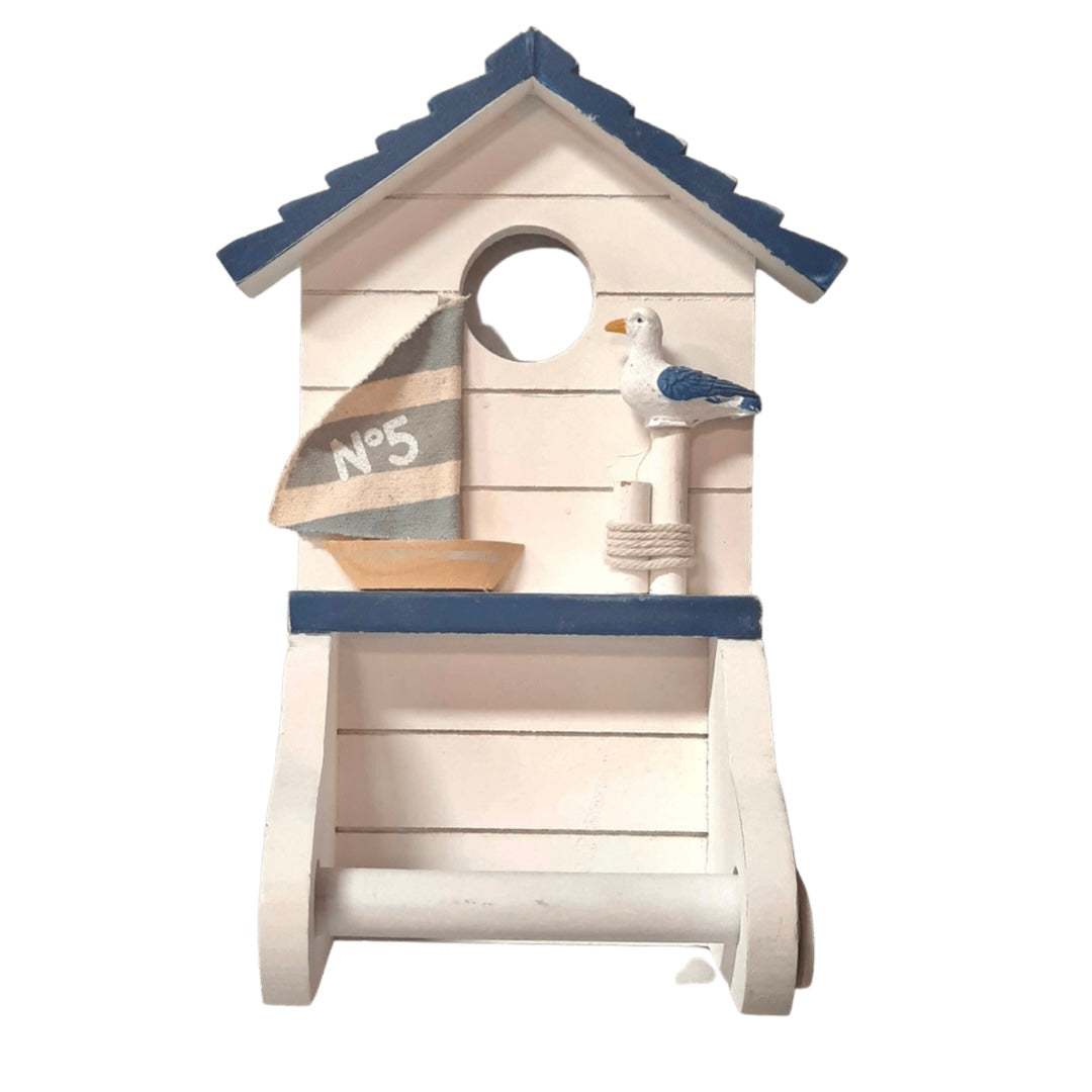 Wooden Sailboat Toilet Paper Holder - Imperial Gifts And Decor