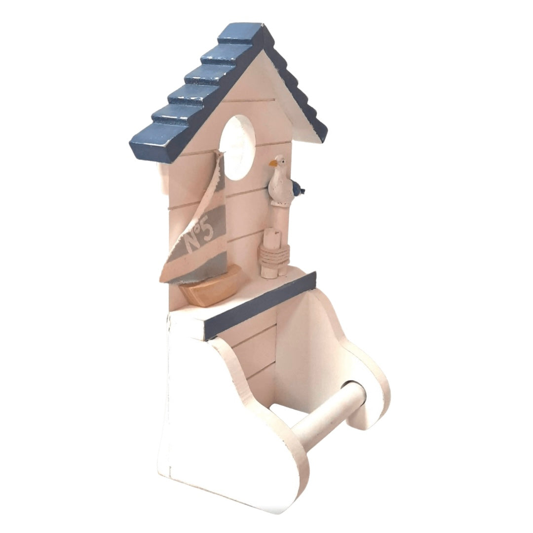Wooden Sailboat Toilet Paper Holder - Imperial Gifts And Decor