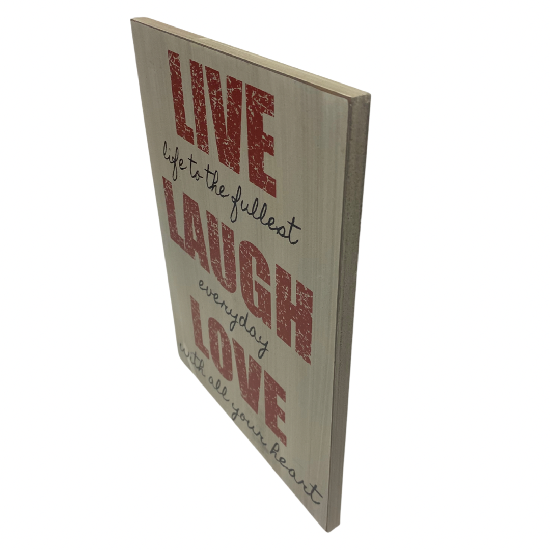 Live Laugh Love Wooden Sign
