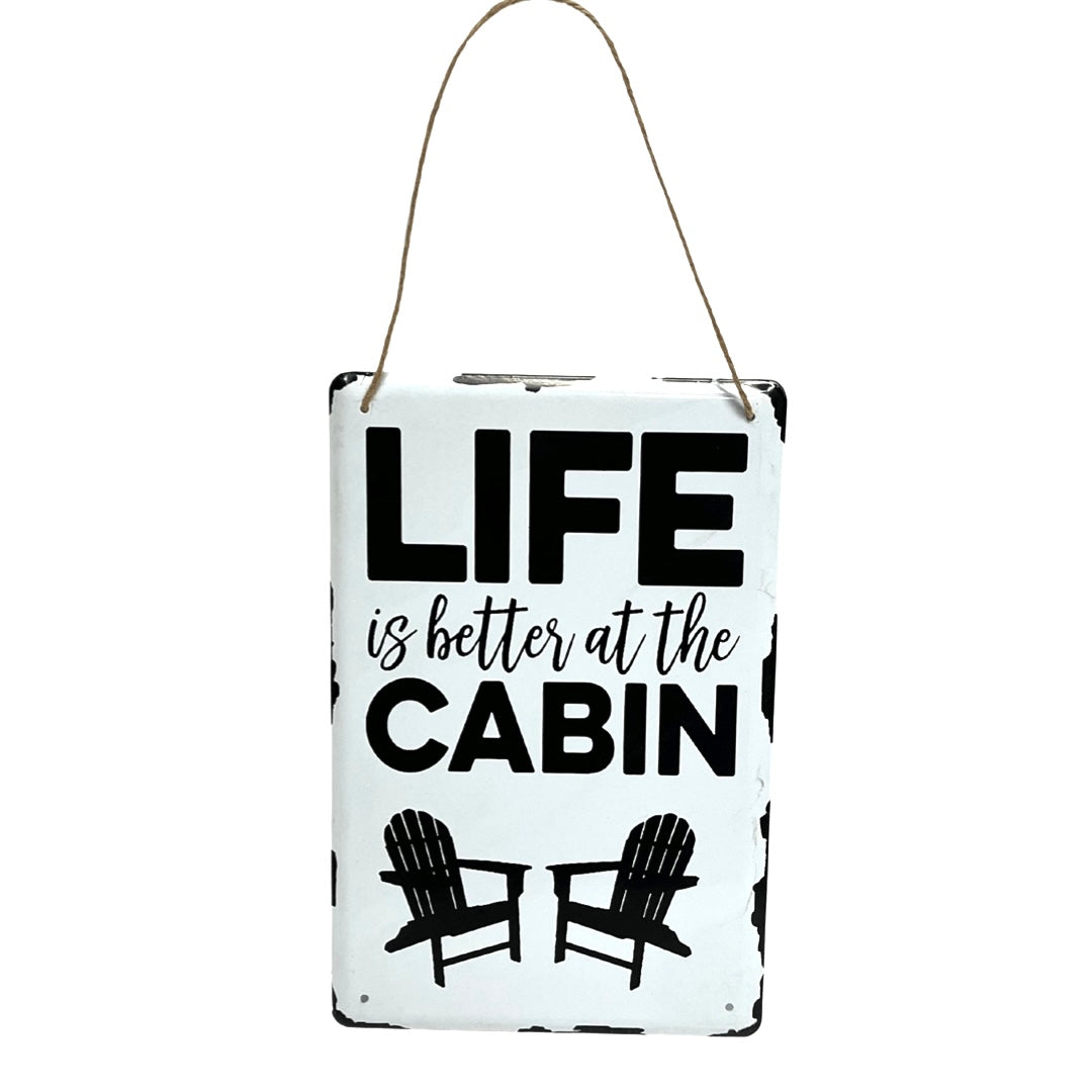 Cabin Metal Wall Art - Available in 4 Assorted Styles