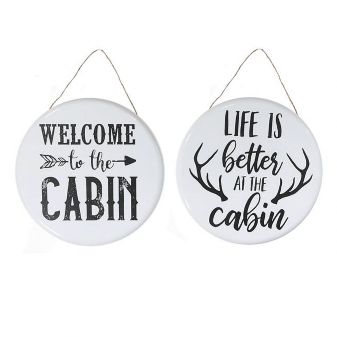 Round Metal Cabin Hanging Decor