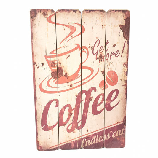 Get More Coffee Slat Sign