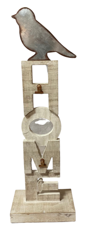 Bird On Home Table Decor With Photo Clips