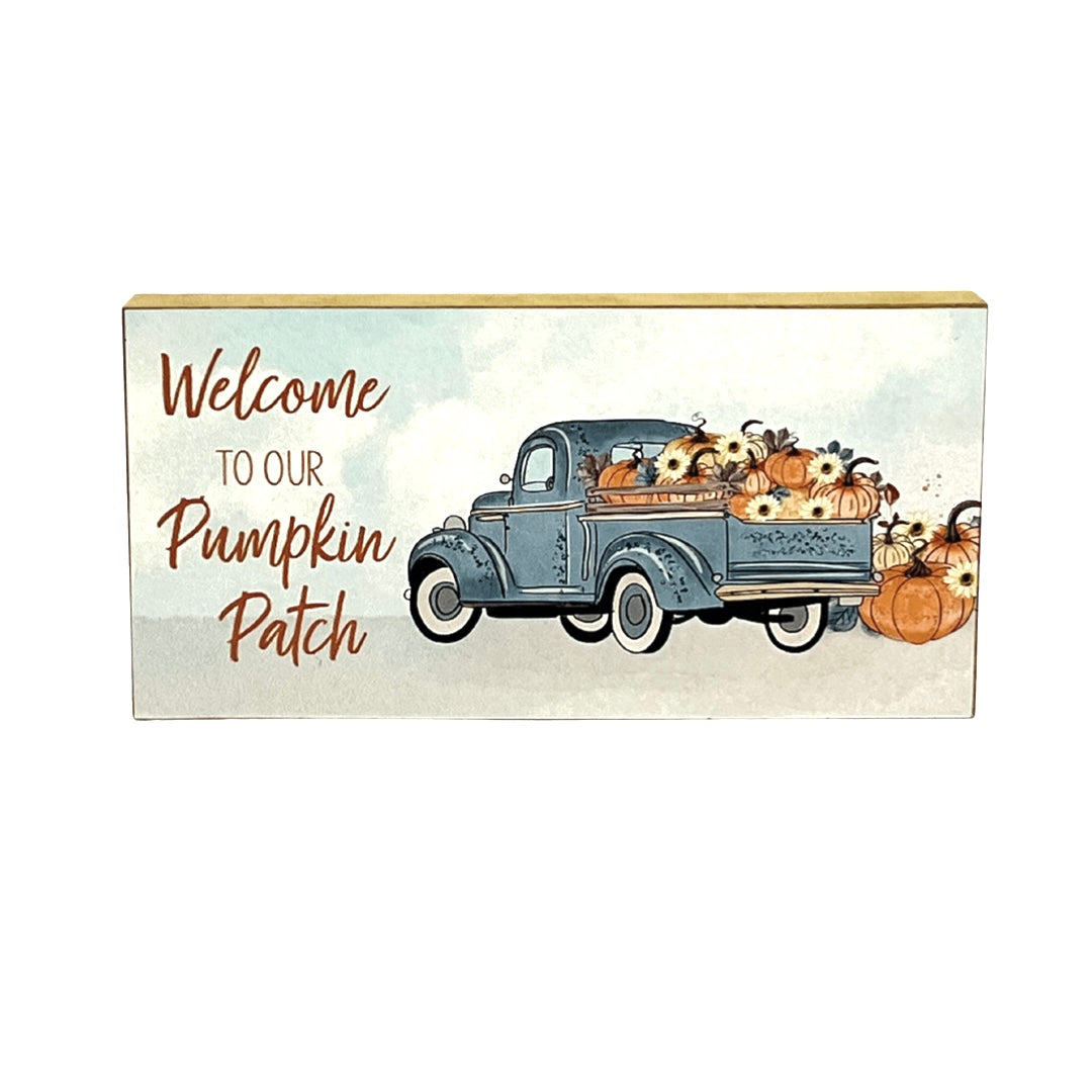 Pumpkin Patch Wooden Block