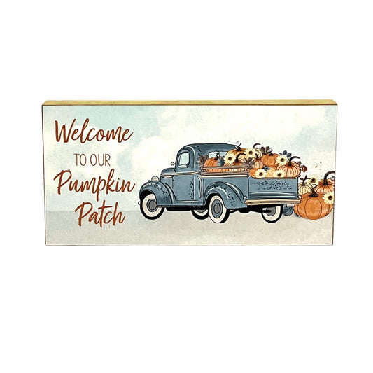 Pumpkin Patch Wooden Block