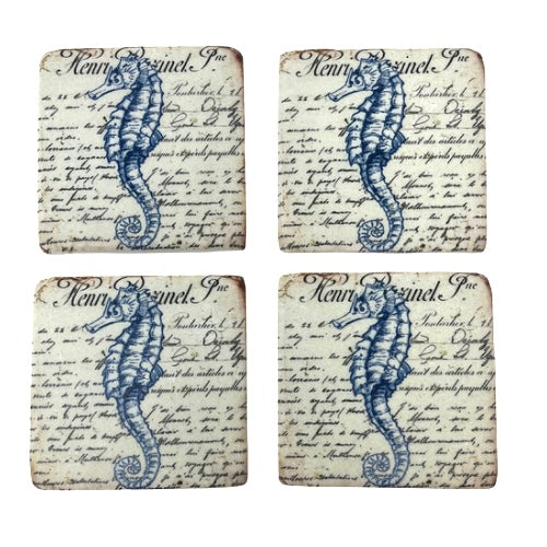 Seahorse Coaster Set - Set Of 4
