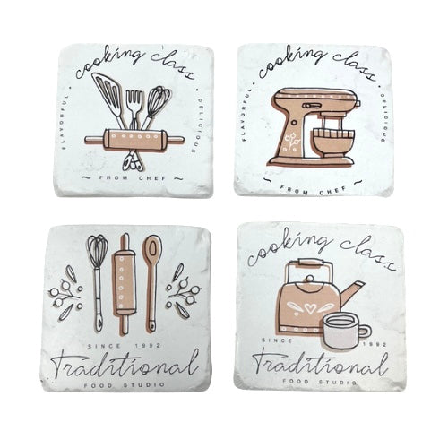 Cooking Coaster Set - Set Of 4