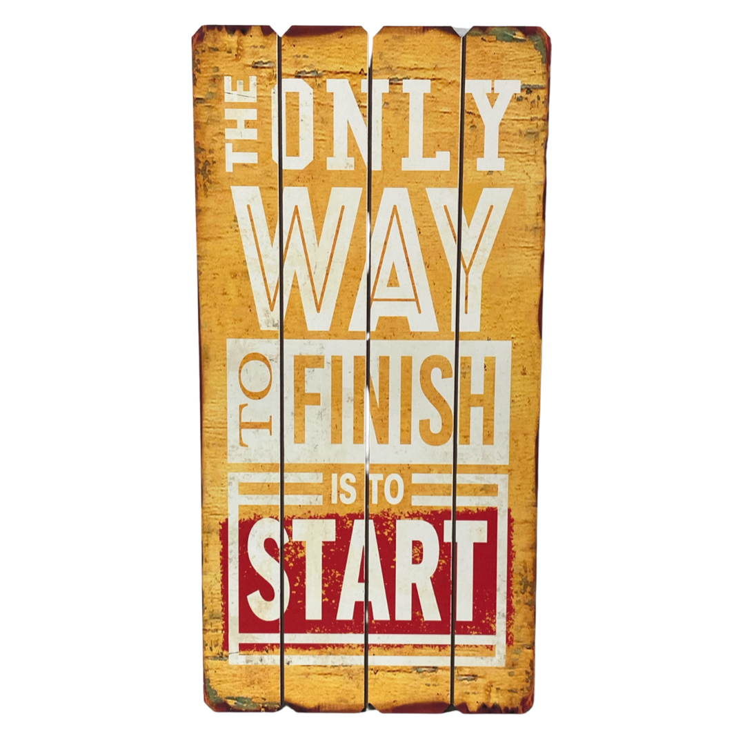 The Only Way Wooden Wall Art