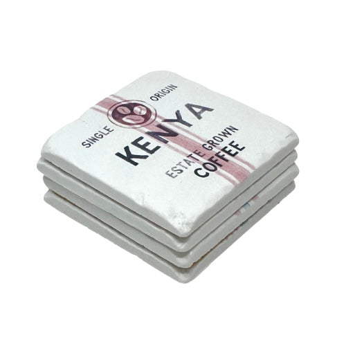Coffee Import Coaster Set - Set Of 4