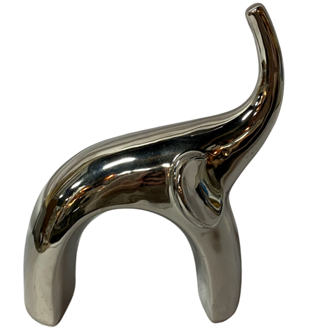 Silver Modern Elephant Statue