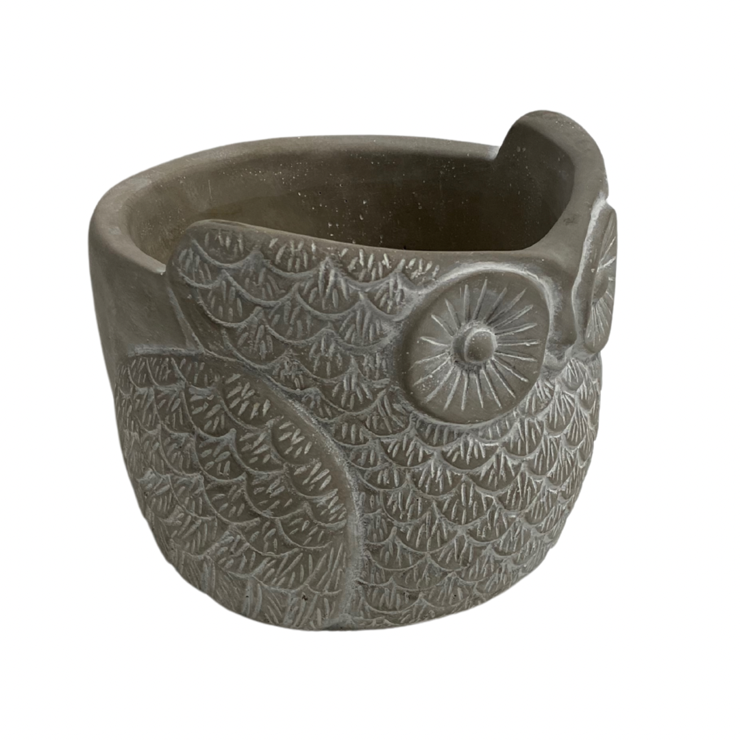 Textured Owl Planter