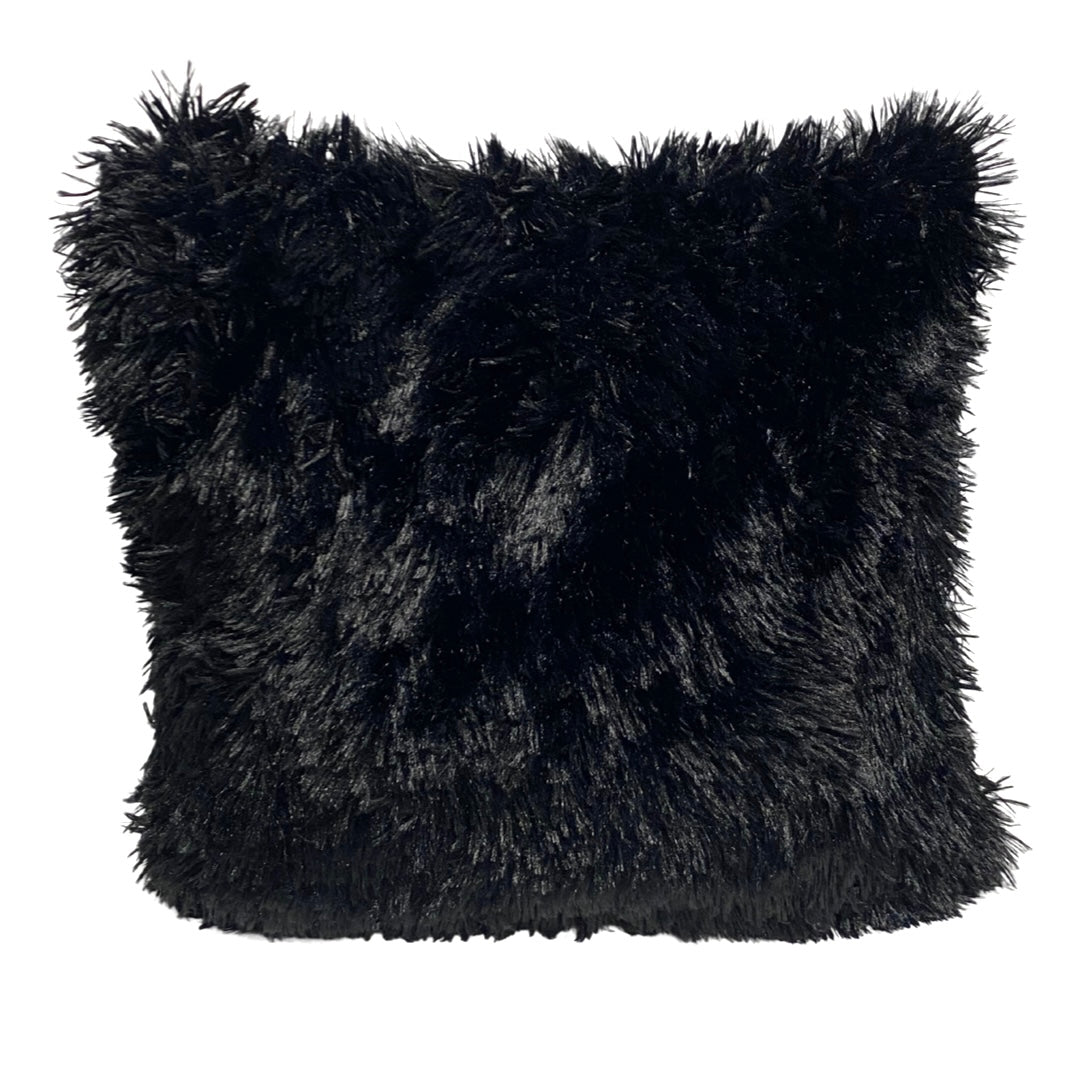Black Premium Plush Decorative Cushion