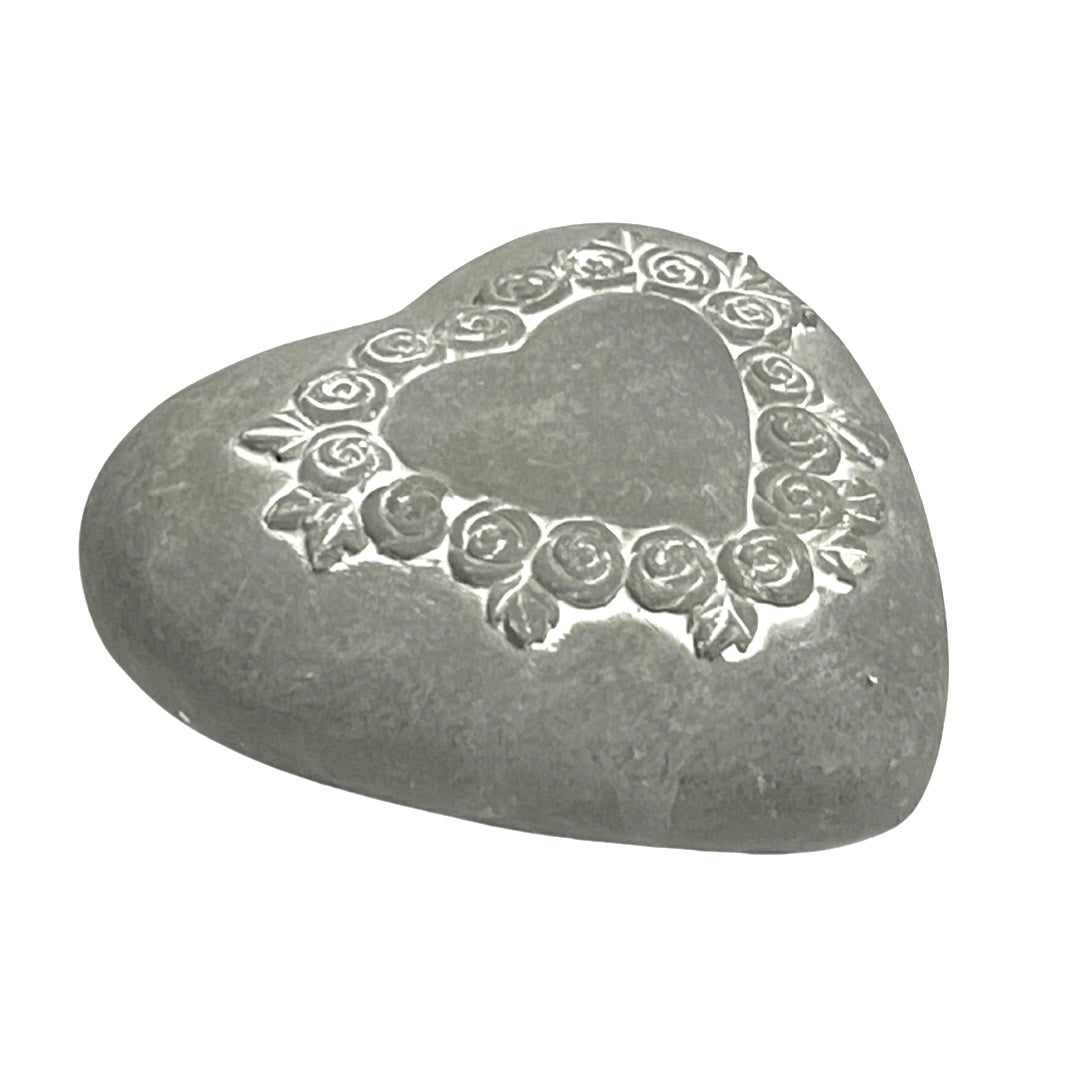 Grey Papier-mâché Heart