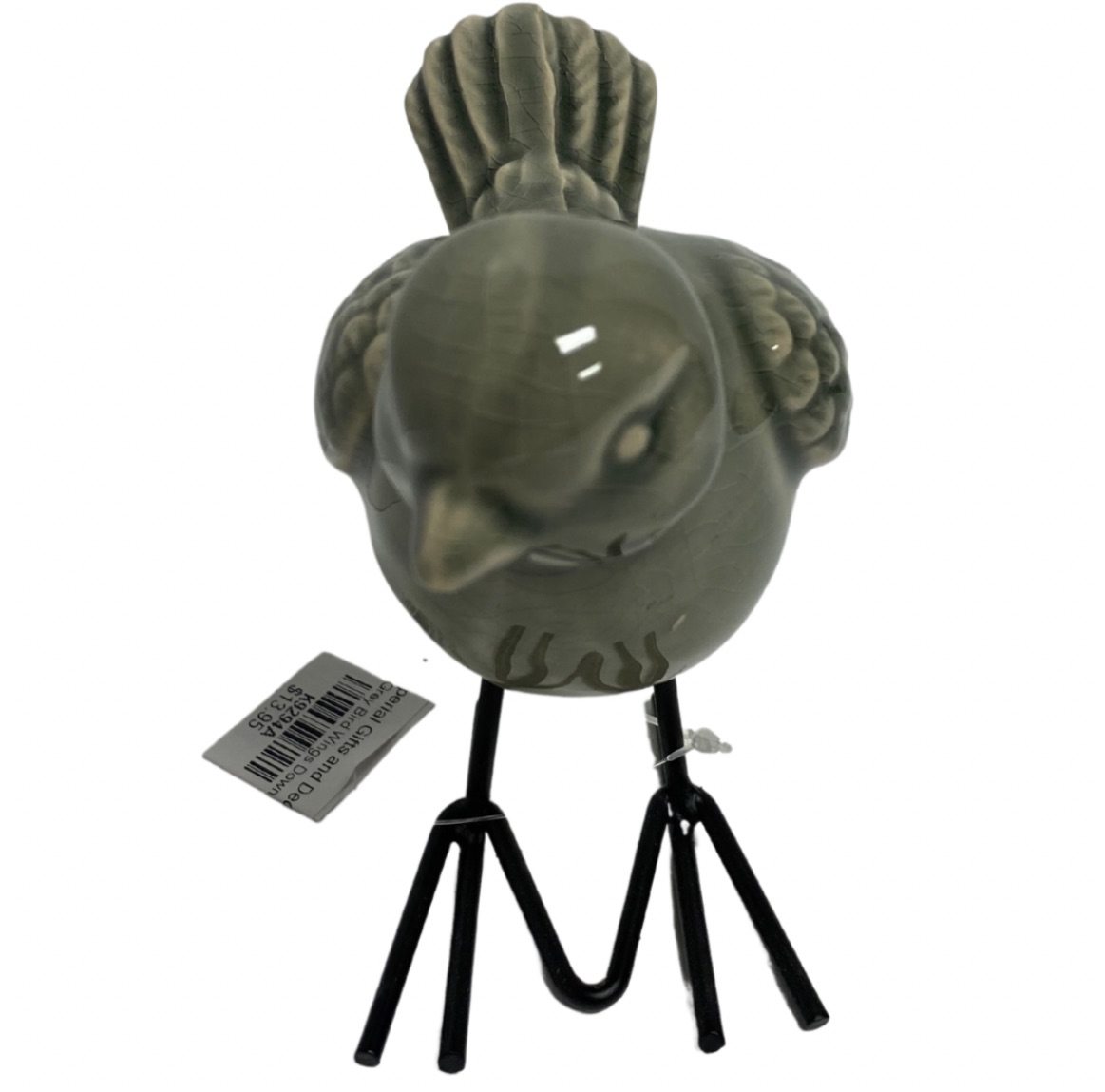 Grey Standing Ceramic Bird - Available in 2 Styles