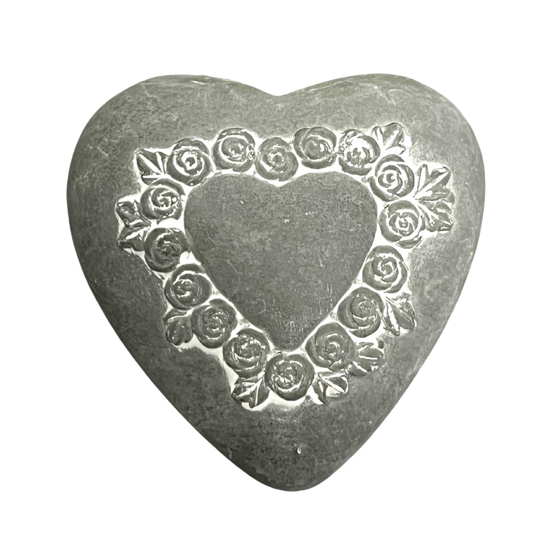 Grey Papier-mâché Heart