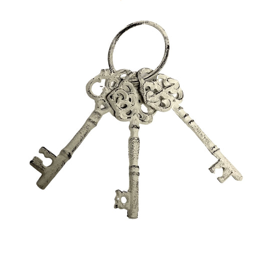 Vintage White Keys On Ring