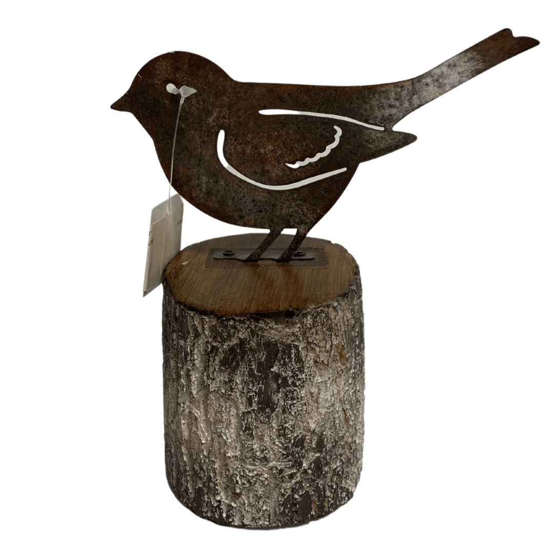 Resin Bird On Tree Trunk - Available in 2 Styles